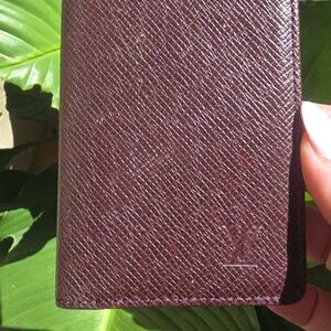 Louis Vuitton Bordeaux Taiga Leather Card Bifold Wallet Pocket Organizer